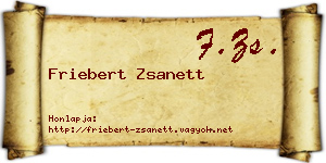 Friebert Zsanett névjegykártya