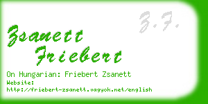 zsanett friebert business card